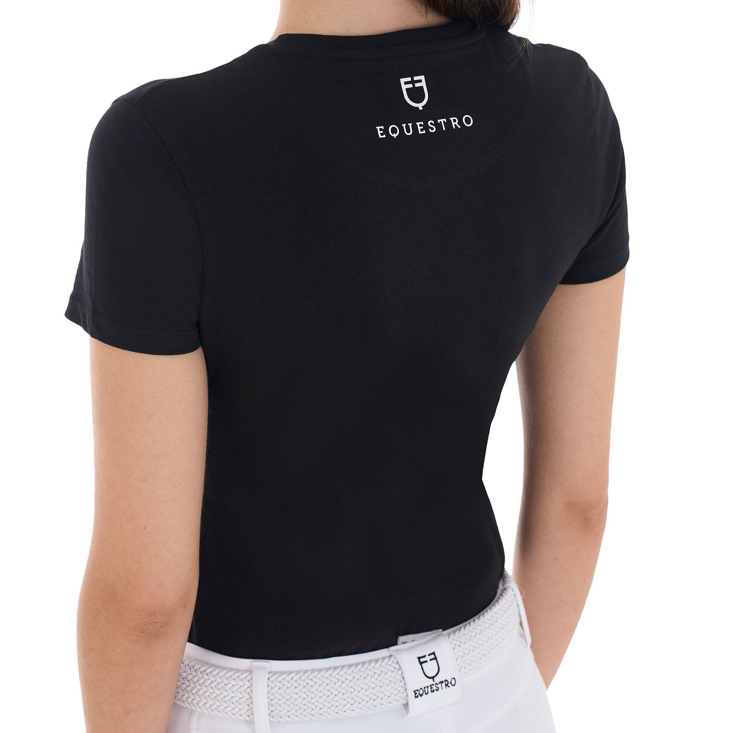 Camiseta de algodón EQ - Negro