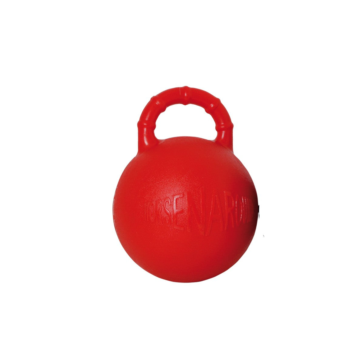 Pelota antiestrés con asa para caballos – goma perfumada - Rojo