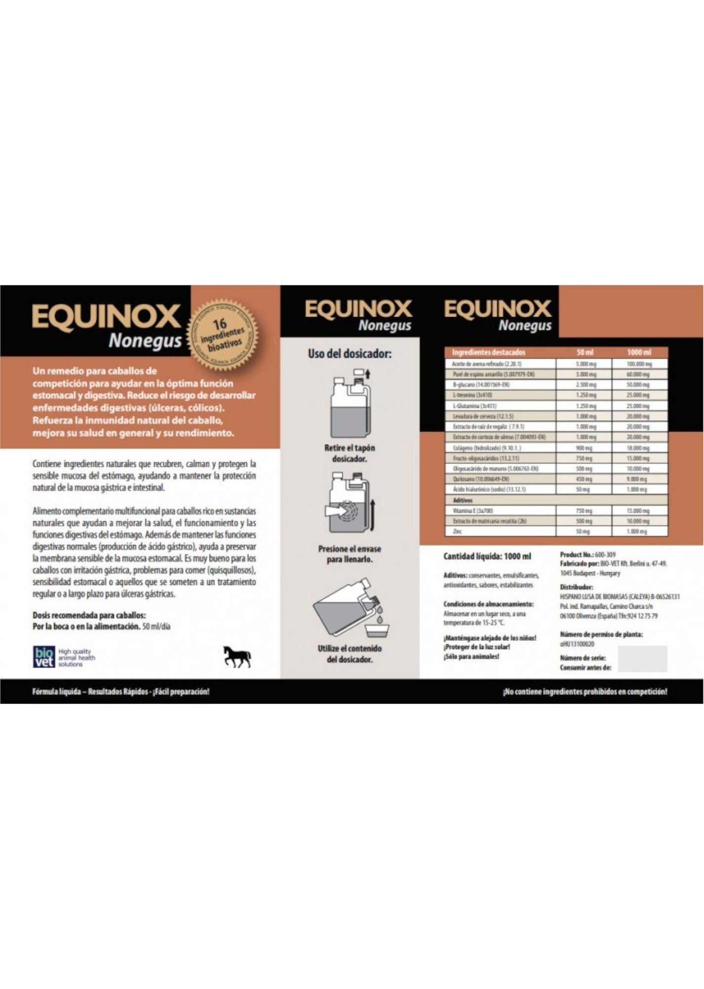 EQUINOX NONEGUS 1L - Anti ulceras y cólicos