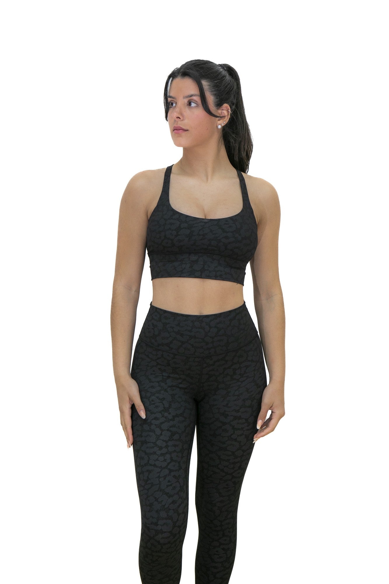 New Black Leopard Legging