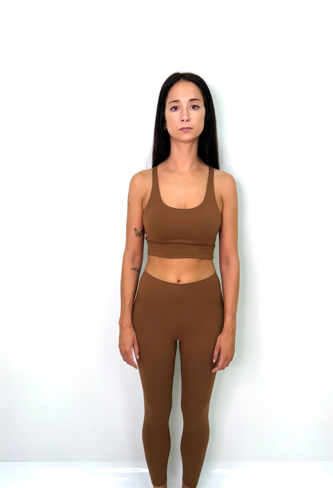 V-Line Brown Top