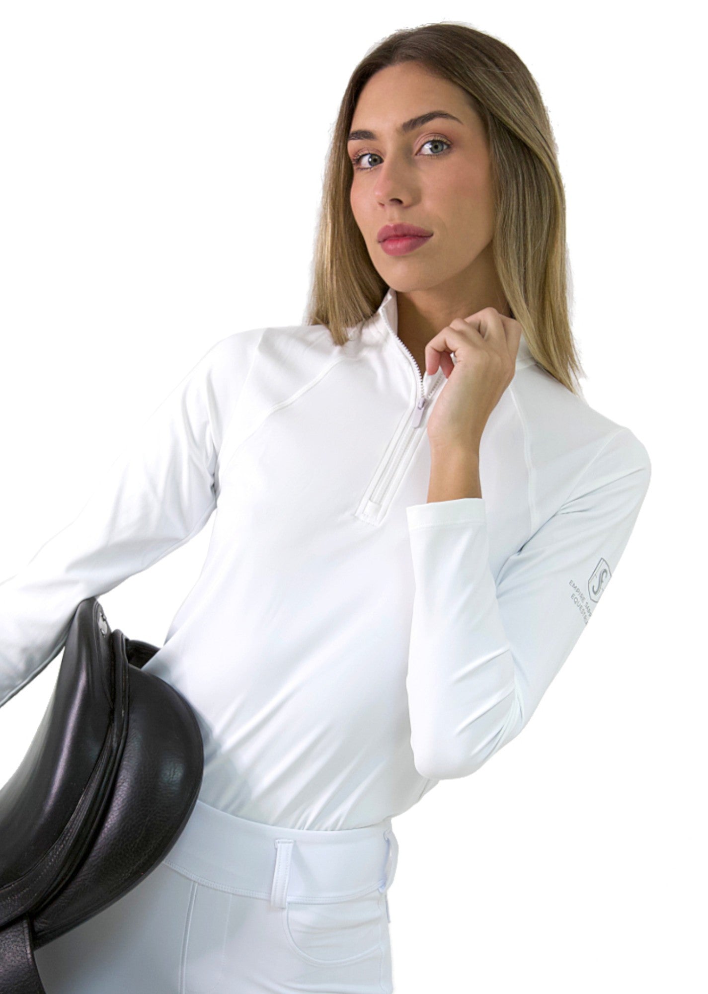 Polo Técnico Equitación  ELITé - Blanco