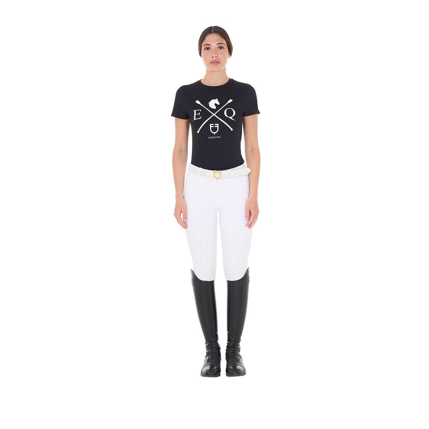 Camiseta de algodón EQ - Negro