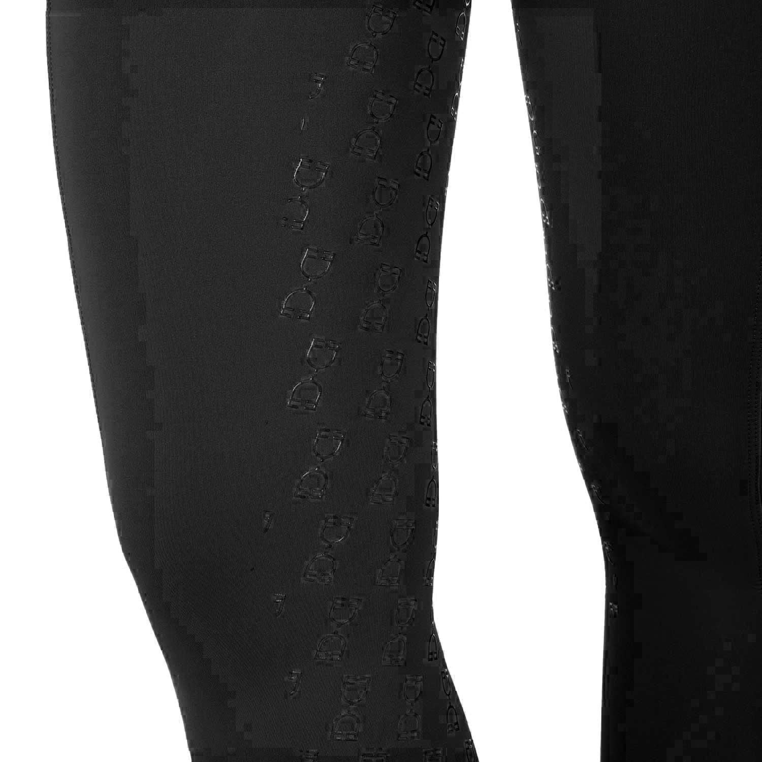 Leggings de cintura alta para mujer con trabillas para cinturón - Negro
