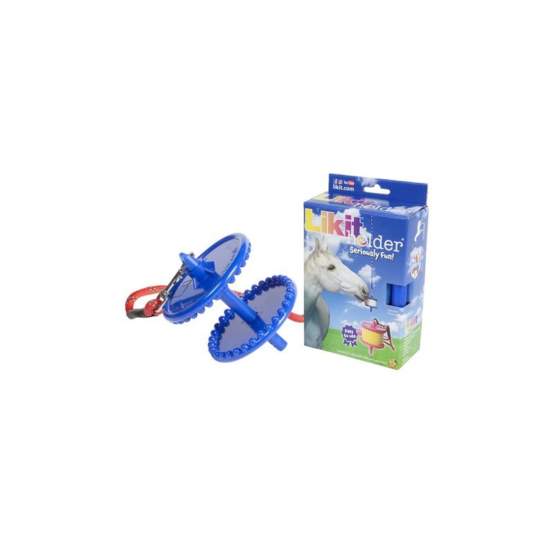 Likit holder – Juguete colgante para caballos - Azul